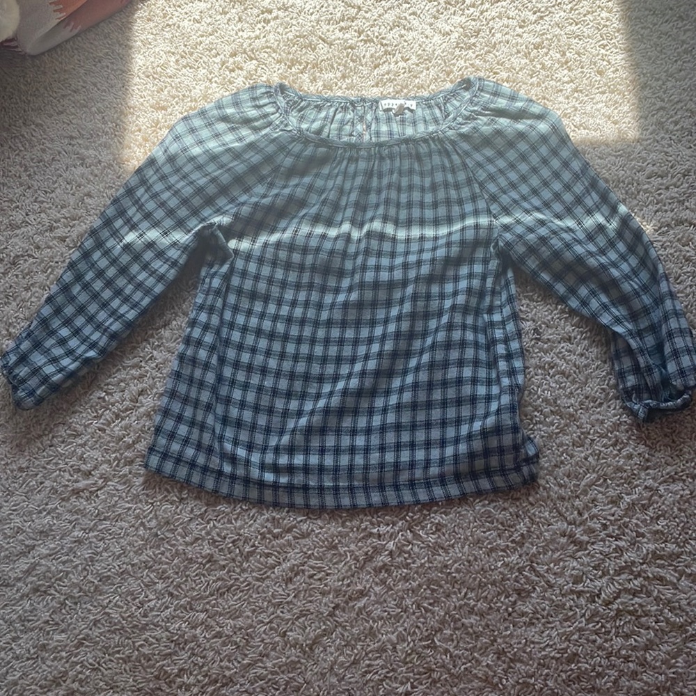 Girls checkered green top